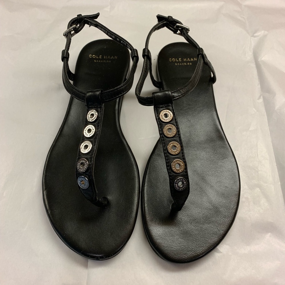 Cole Haan Women’s Effie Black Leather Sandals